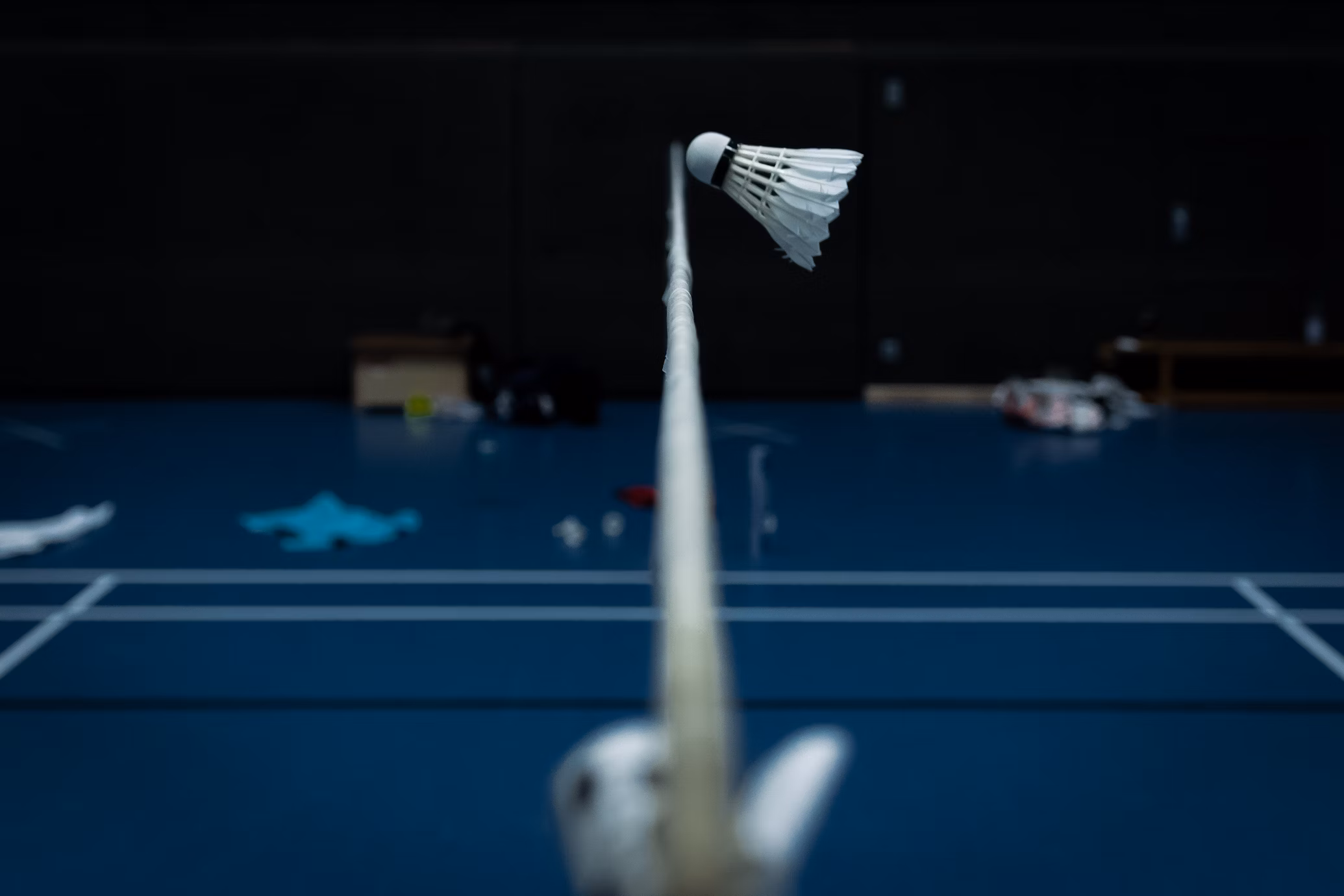 People playing badminton